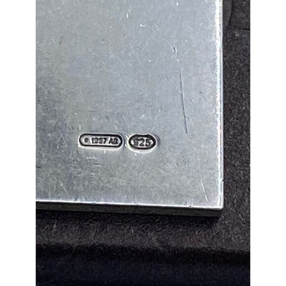 Authentic Gucci Pendant Necklace Mark Plate Rectangle Silver 19" - Picture 4 of 9